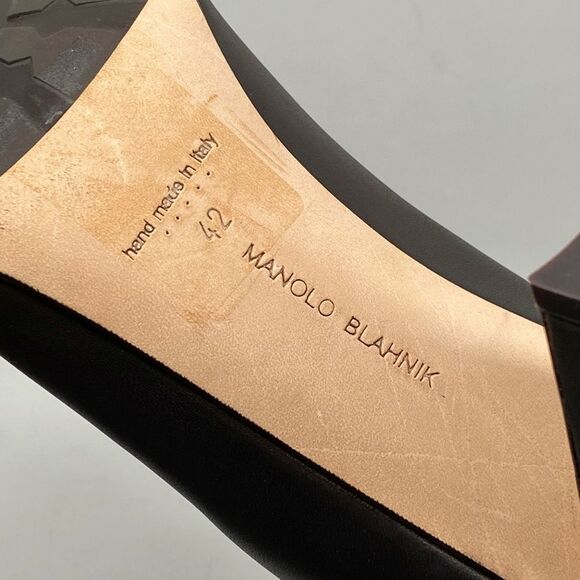 Manolo Blahnik Calasso 90MM Ruched Leather Boots size 42 - Picture 16 of 16